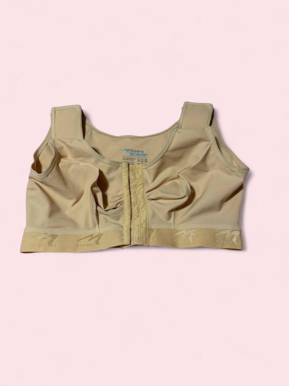 Moenco Recovery Front-Closure Support Bra — Nude